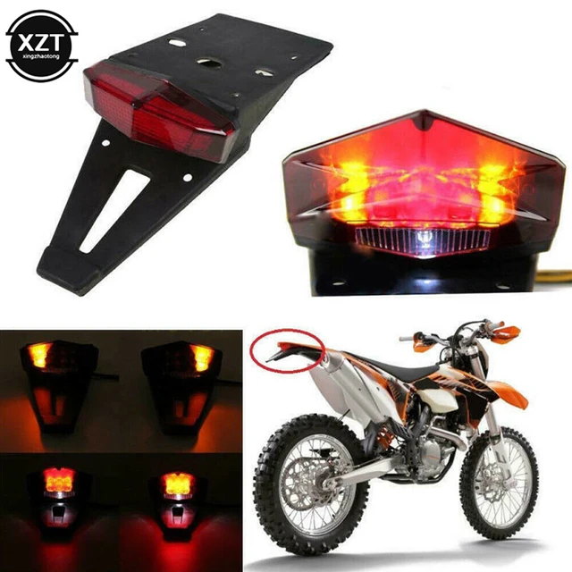 Kotflügel hinten mit Rücklicht LED TNT Enduro rot/schwarz