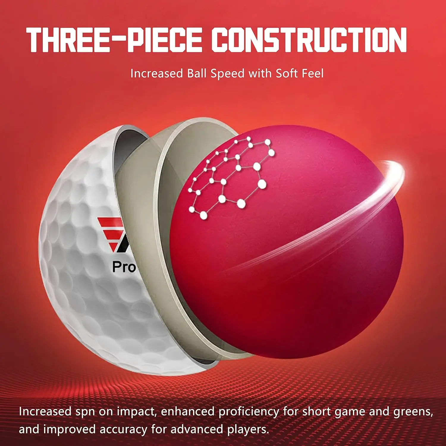 Three-Layer Premium Golf Balls – Training & Performance for Distance and Accuracy 3