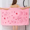 Pink bath towel
