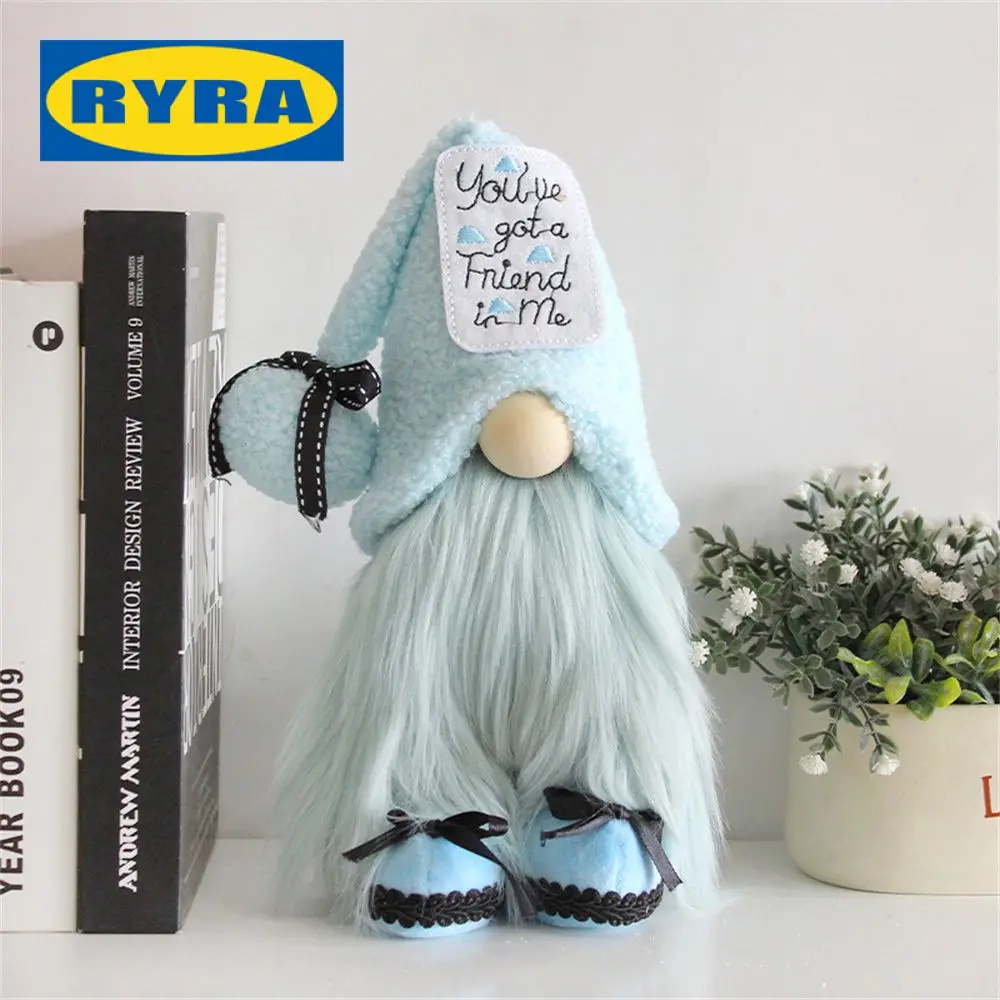 

Dwarf Doll Festive Atmosphere Blue Eye-catching Creative Decorative Festive Dwarf Standing Figure Desktop Ornaments Doll Show