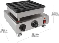 Mini Dutch Pancake Maker Poffertjes Iron 25 Pcs  Nonstick  110V (25 Pcs) 2