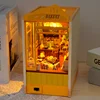 DIY Book Nook Shelf Kits Bakery Shop Casa Wooden Miniature Model Kit Handmade Casa Bookend With Light Bookshelf Friends Gifts 3