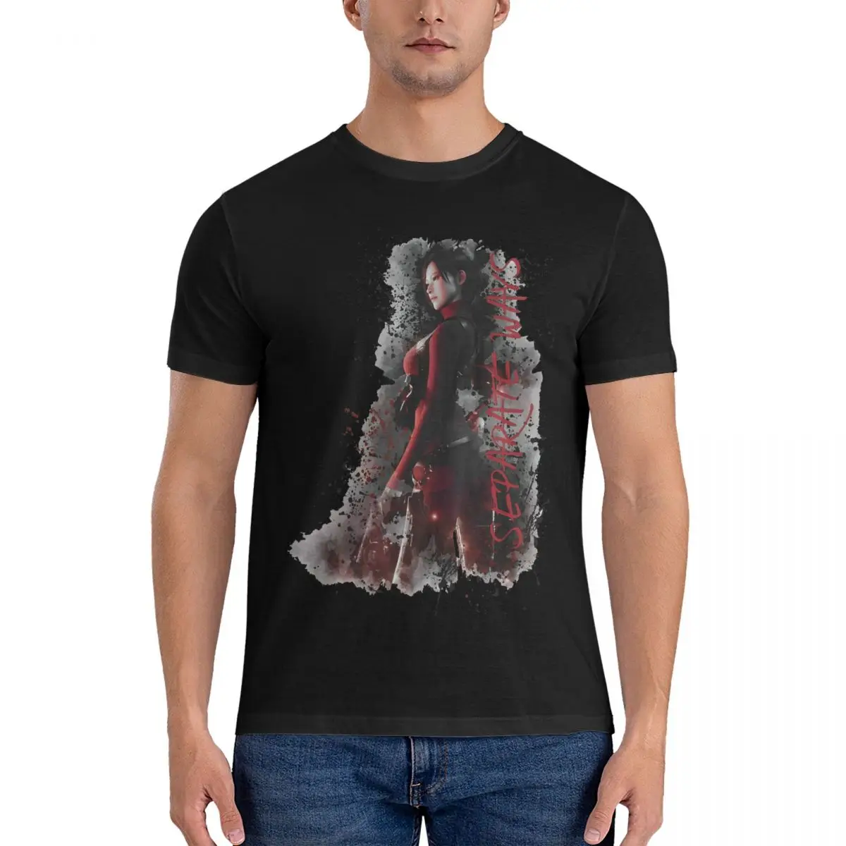 Re4Make Modi Separati Ada Wong Versione 2 T-Shirt Per Uomo R-Resident Game Evil Novità Maglietta In Cotone O Collo Manica Corta