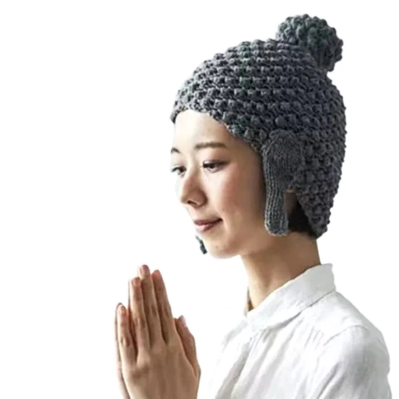 

Buddha Hat Luminous Winter Nun Head Cover Wool and World-Friendly