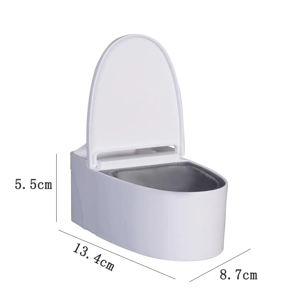 Creative Funny Commode Design Toilet Ashtray with Lid-Wall-Mounted Bathroom Cigarette Ashtray For Home Office