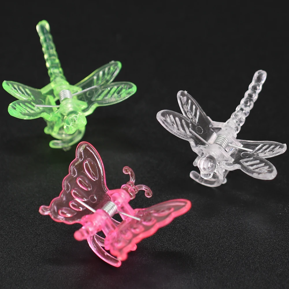 18-48PCS Mixed Orchid Clips Reusable Plastic Garden Plant Dragonfly Butterfly Clamps for Support Flower Vine Ornamental Clips plastic plant clips plant clips plastic plant supports