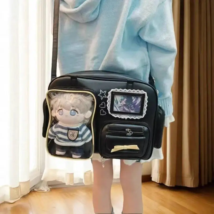 Neue Y2K Nette Itabag Comic Ausstellung Große Kapazität Rucksack Süße Mädchen Transparente Umhängetasche DIY Abzeichen Display Schulter Tasche – Detail 2