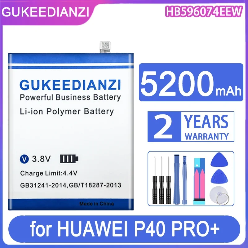 

GUKEEDIANZI Replacement Battery HB596074EEW 5200mAh for HUAWEI P40 PRO+ P40PRO+ Mobile Phone Batteria