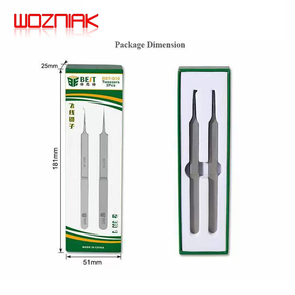 Bst-18 bst-19 Precision Maintenance Tweezers BGA Mainboard Flying Wire Spot Welding Stainless Steel Tweezers Repair Tools precision tweezers tweezer tool soldering tweezers phone repair tweezers