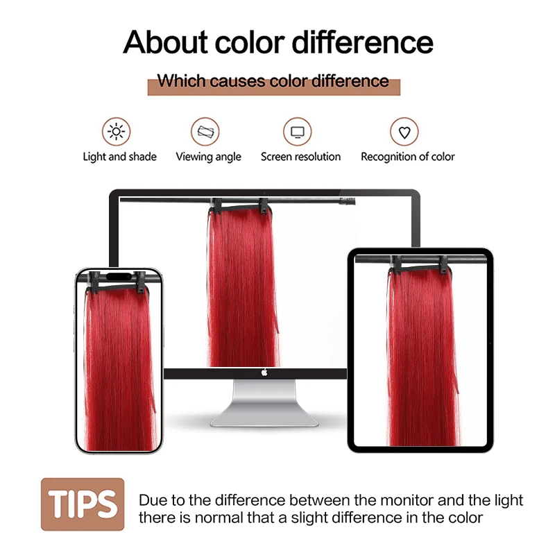 LUPU Tie Style Ponytail Extension Straight Ponytail 32 inch Synthetic hair Piece, Suitable for Women's Heat-Resistant (red)