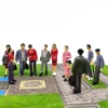 25pcs Model Train Track Railroad Worker People Figures With Tools 1:87 HO Scale 5