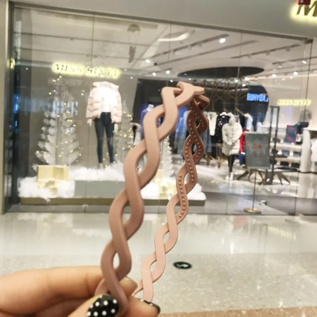 Fashion Pearl Non-Slip Rhinestone Hairbands Elastic Flower Women Hair Hoop Bands Headband Bezel Girls Hair Accessories Headdress 04