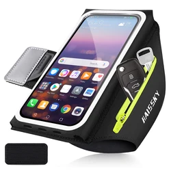 HAISSKY Running Arm Pouch - Universal Smartphone Armband Holder (Black)