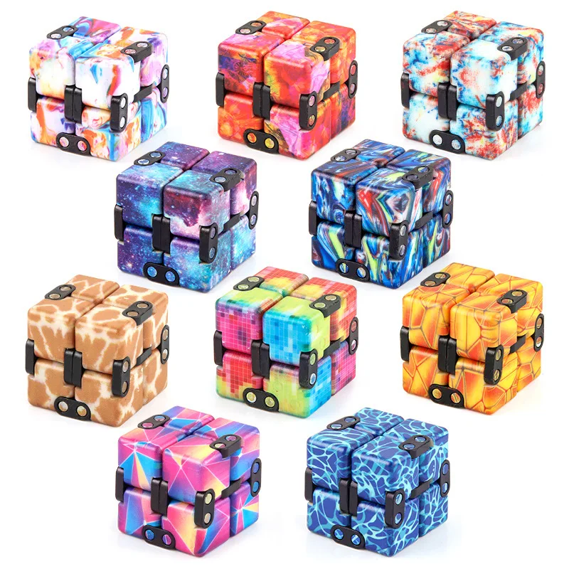 Starry Sky Infinity Magic Cube Square Puzzle Toys Relieve Stress Hand Game Four Corner Maze Toys Children Adult Decompression 5