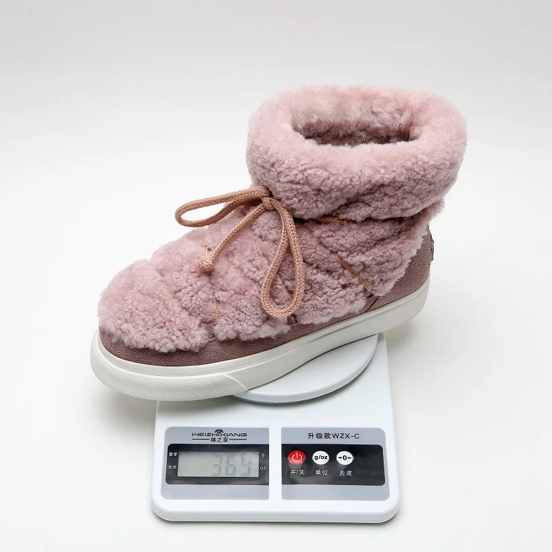 

Real Fur Outside Woman Shoes Slip On Laides Shoes Keep Warm Real Leather Winter Shoes Women Warm Boots Cowsuede Snow Boots