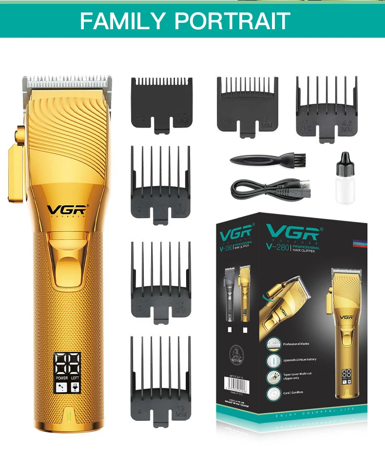 ماكينة تشذيب الشعر الكهربائية VGR 280 اللاسلكية ال...