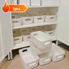 5pcs Stackable Storage Box Set,Rectangular Plastic Organizer Containers,Durable, Reusable,for Kitchen,Bathroom,Dorm Essentials 3