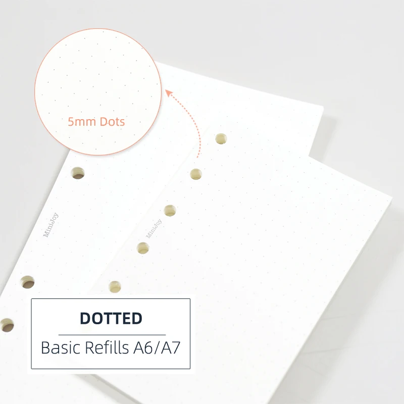 

MyPretties 40 листов Заполняемые бумаги в горошек A6 A7 заполняющие бумаги для личных карманов 6 отверстий связующий Органайзер N.1384