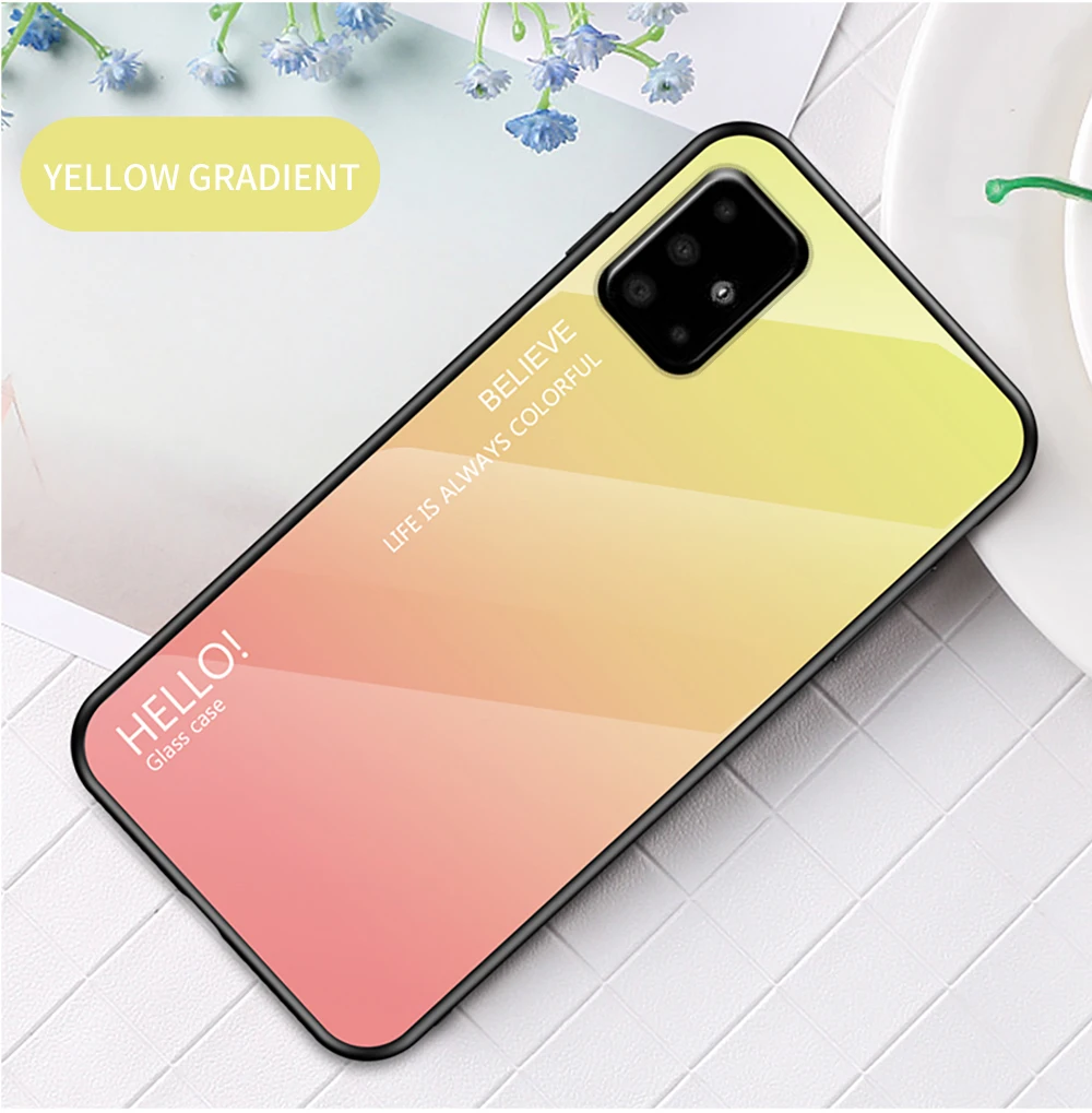 A52 Case ZROTEVE Gradient Tempered Glass Cover For Samsung Galaxy A52s A72 A12 A22 A32 M52 M53 M54 A13 A14 A34 A54 A53 A73 Cases- S0b81a98761a44743add1d014f73bcad1D