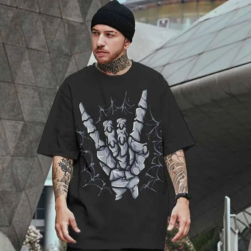 

New Men's T-Shirt 3d Horror Pattern Printed T-Shirt For Men Street Hip-Hop Oversized Loose Tops Quick Drying Short Sleeved Tees