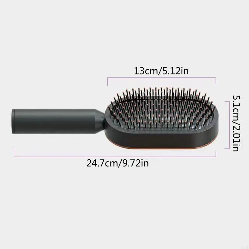 J6PE Comb Cushion Wet & Dry Paddle Hair Brush Scalp Massage Comb Women Detangling Tool for Thick Hair Easy to Use