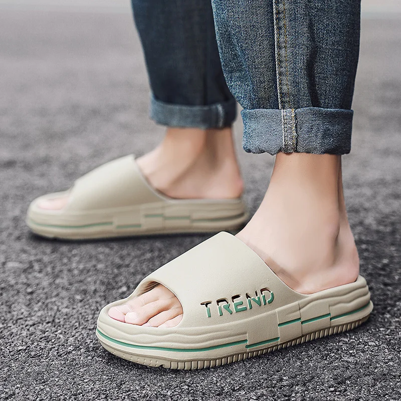 Slip Slippers for Men Non-Slip With Thick Sole Soft Foam Sliders Super Soft Non-Slip Slipper for Indoor Outdoor_voghion.com