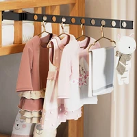 Metal No Punching Clothes Drying Rack Multi-Functional Stable Clothing Rod For Balcony Home 2