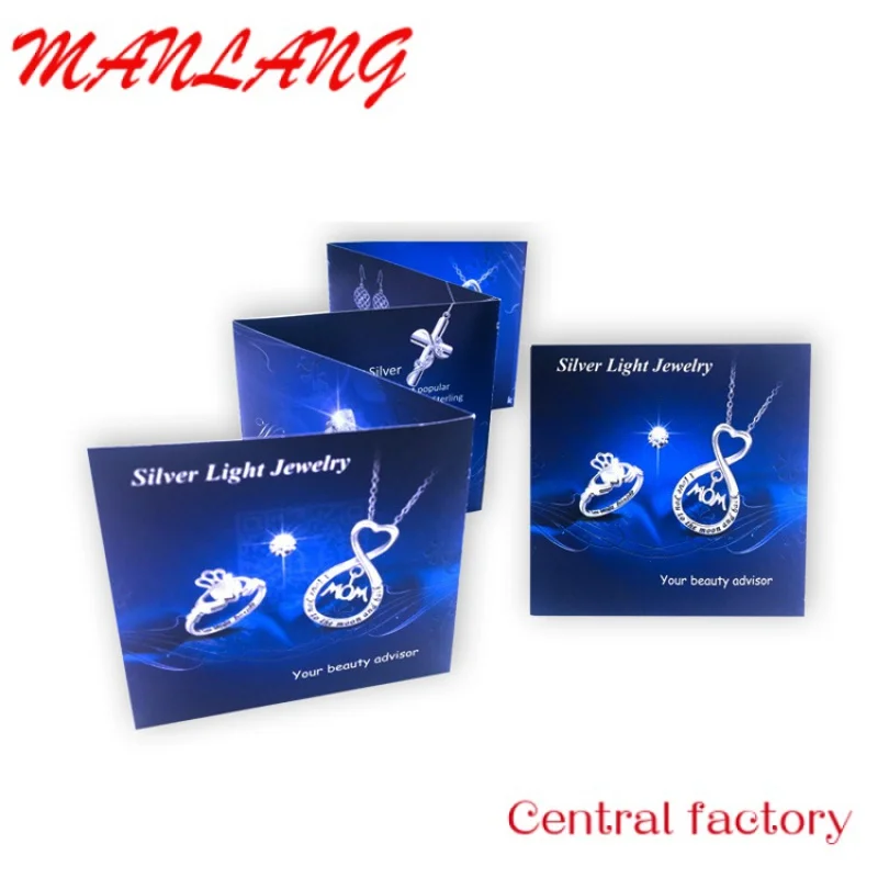 Custom  Promotion cheap price color business and greeting card printing flyers folded leaflet brochure jewelry custom promotion cheap price color business and greeting card printing flyers folded leaflet brochure jewelry