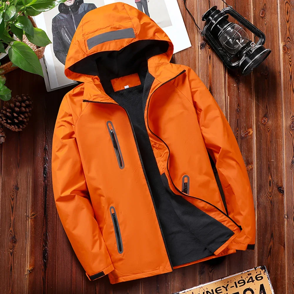 2023 Men Autumn Thin Outdoor Jacket Waterproof Jacket Outwear Windbreaker Reflective Article Jackets For Men Rain 5