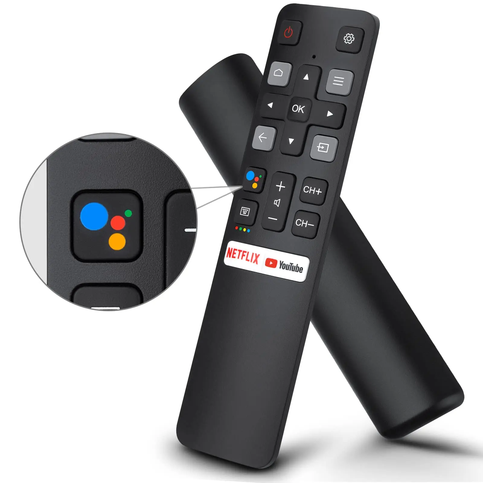 Bluetooth voice remote control replacement for tcl android rc802v 65p8s