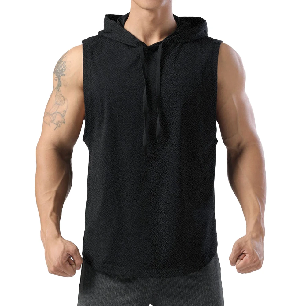 

Men Vest Undershirt Vest Workout 1 Pc Bodybuilding Comfortable Gym Hooded Hoodie Muscle Polyester Regular Comfy