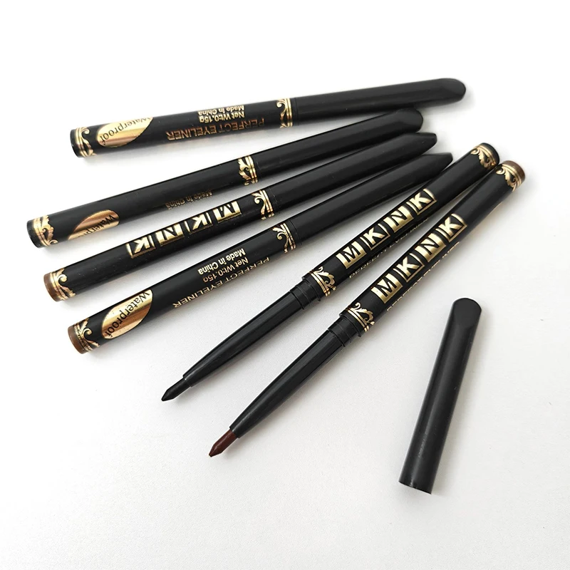 1/3/5/12 Stück Schwarz-Brauner Eyeliner-Stift, langanhaltend, wasserfest und schweißfest, matt, geschmeidig, Lidstrichstift, Make-up_voghion.com