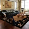 Retro American Large Area Carpet Living Room Sofa Bedroom Nordic Style Light Luxury Carpets Advanced French Anti Slip Soft Rug 1