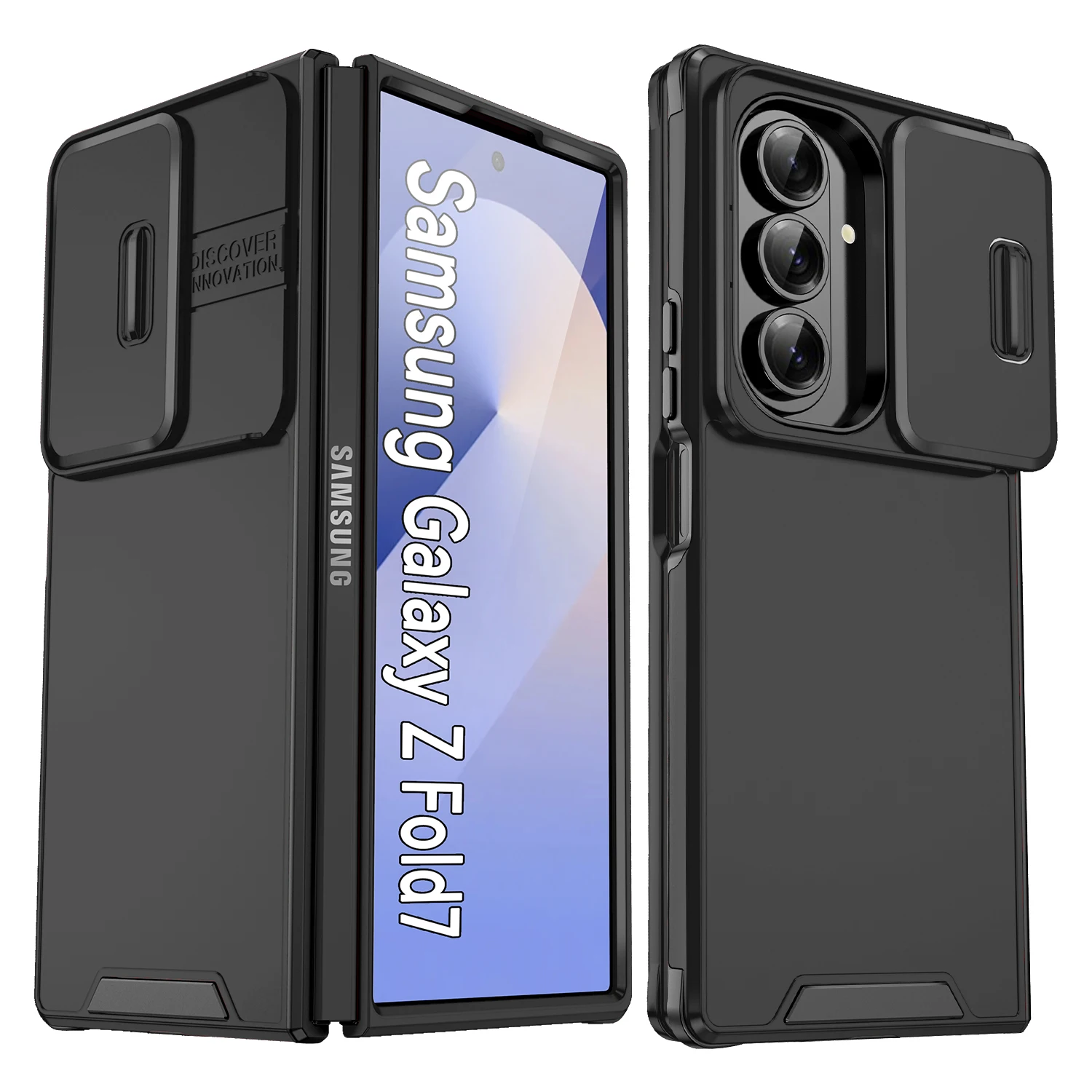 Premium Slide Camera Protection Shockproof Phone Case - Luxury Armor Cover
