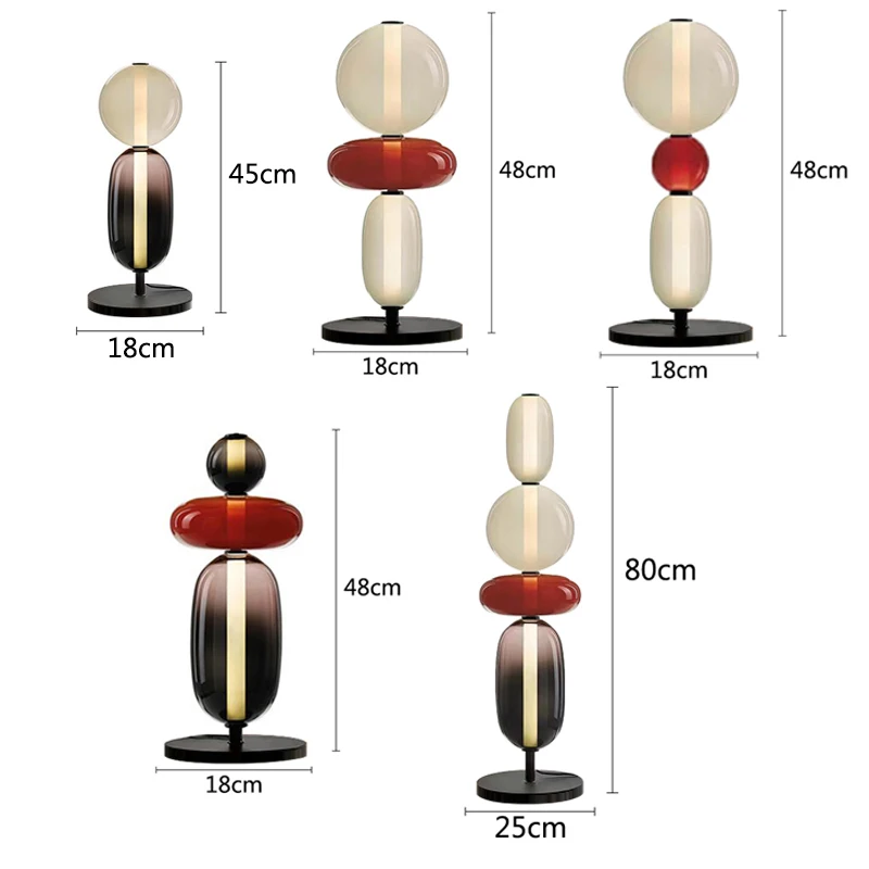 Italian Colored Glass LED Floor Lamp 1