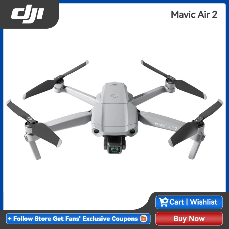 Дроны DJI Mavic Air 2/DJI 2 Combo радиус 10км камера 4К трансляция видео в 1080P максимальное