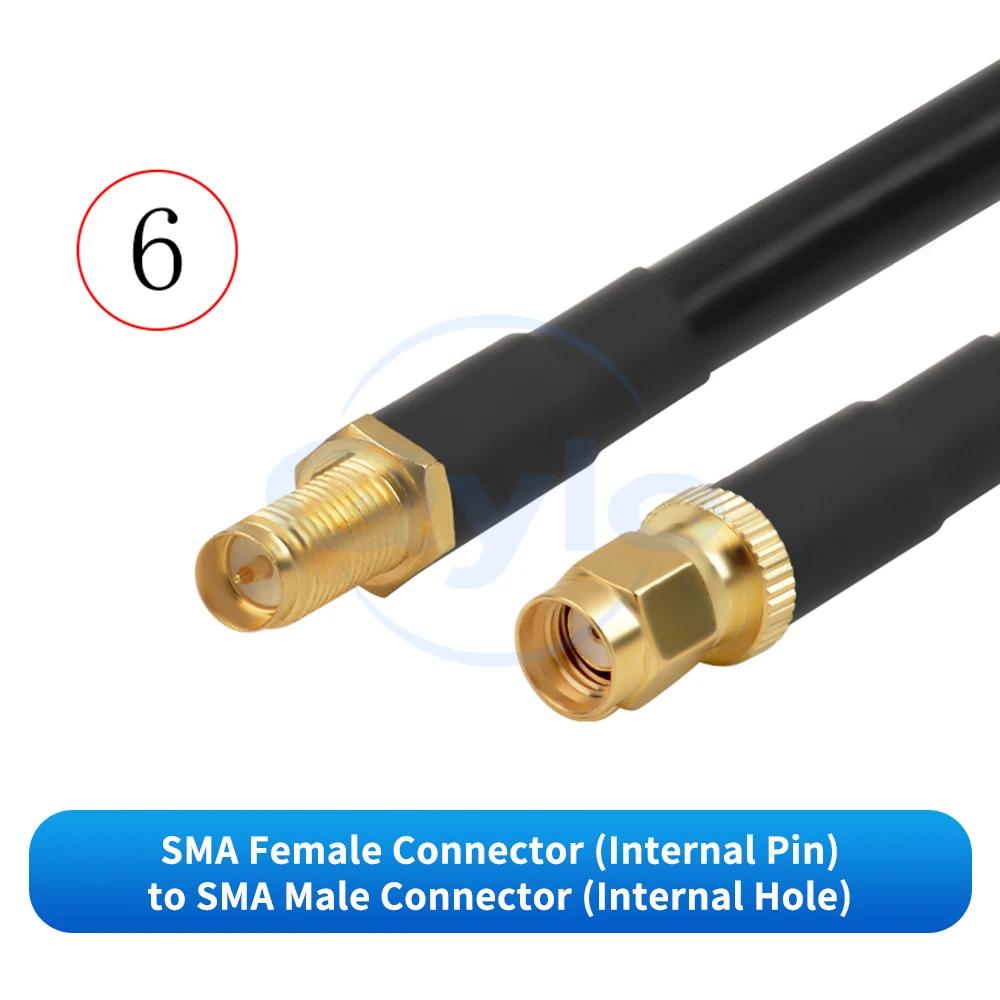 SMA auf SMA Stecker/Buchse Adapter SYV50-5 (5D-FB) Koaxialkabel SMA auf SMA Koaxialkabel (1 Stück) – Detail 8