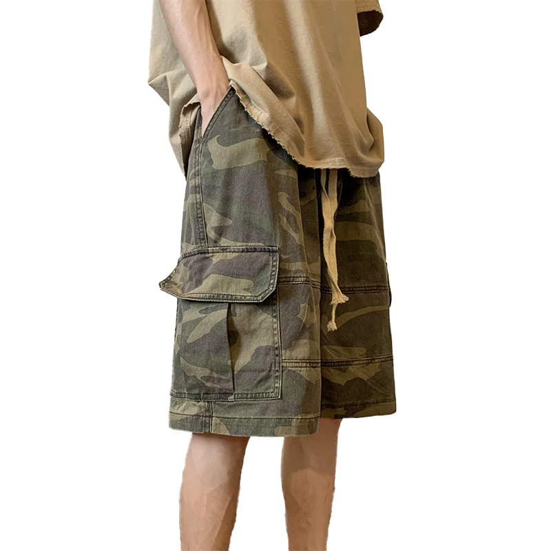 

Camouflage Cargo Shorts Mens Trousers Pants Man Fashion Brand Cotton Trendy Sports Pirate Shorts Loose Casual Pant