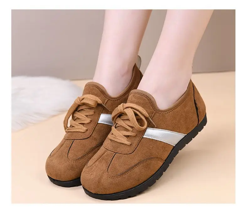 Full Wrap Fuzzy Baumwolle Hausschuhe Frau Lace Up Slip auf Stiefeletten Damen High Top Schuhe Faule Weibliche Outdoor Warme Plüsch Turnschuhe – Detail 21