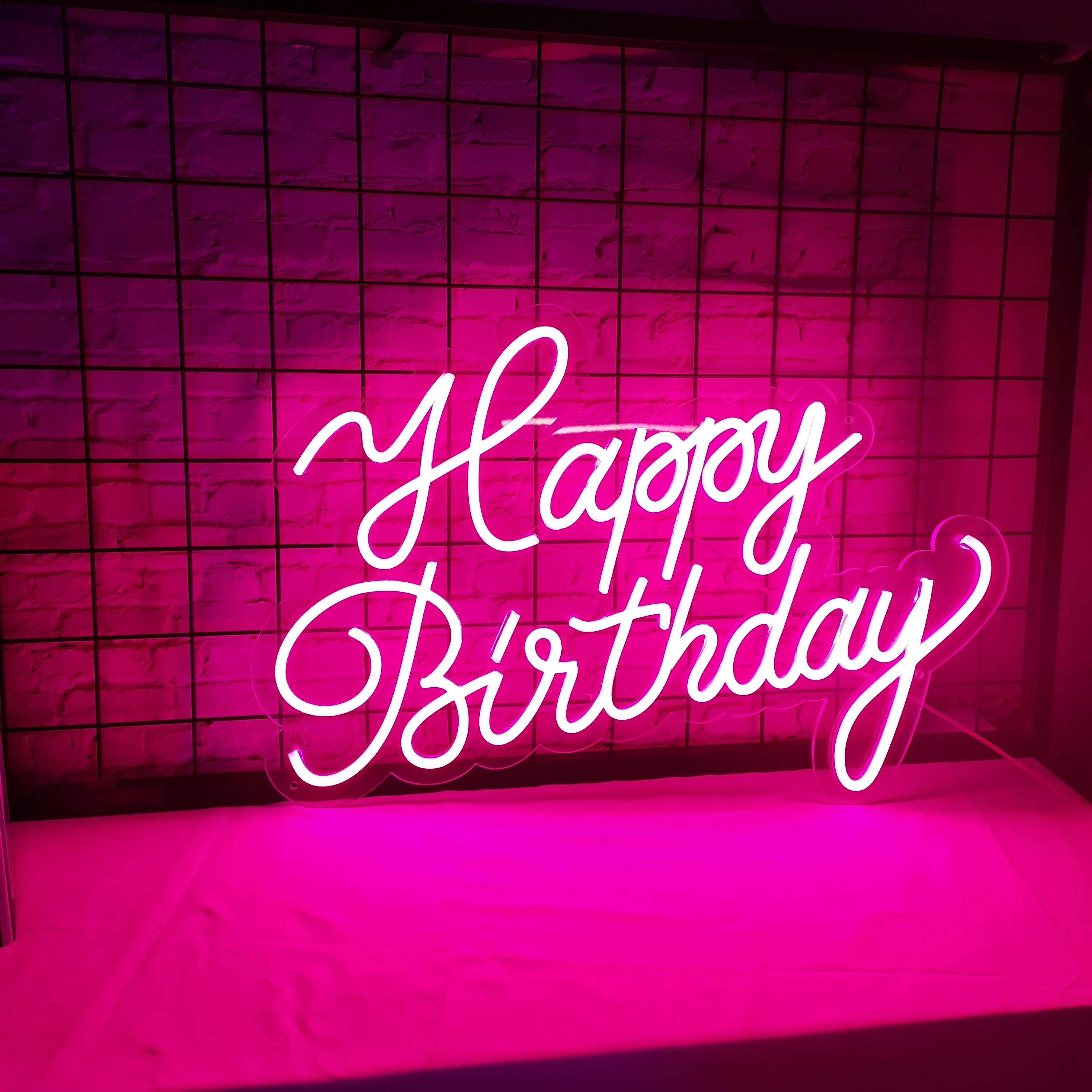 

Happy Birthday Neon Sign Wedding Bride Party Event Custom Led Neon Light Bedroom Sign Decor Home Room Wall Dec Custom Neon Sign