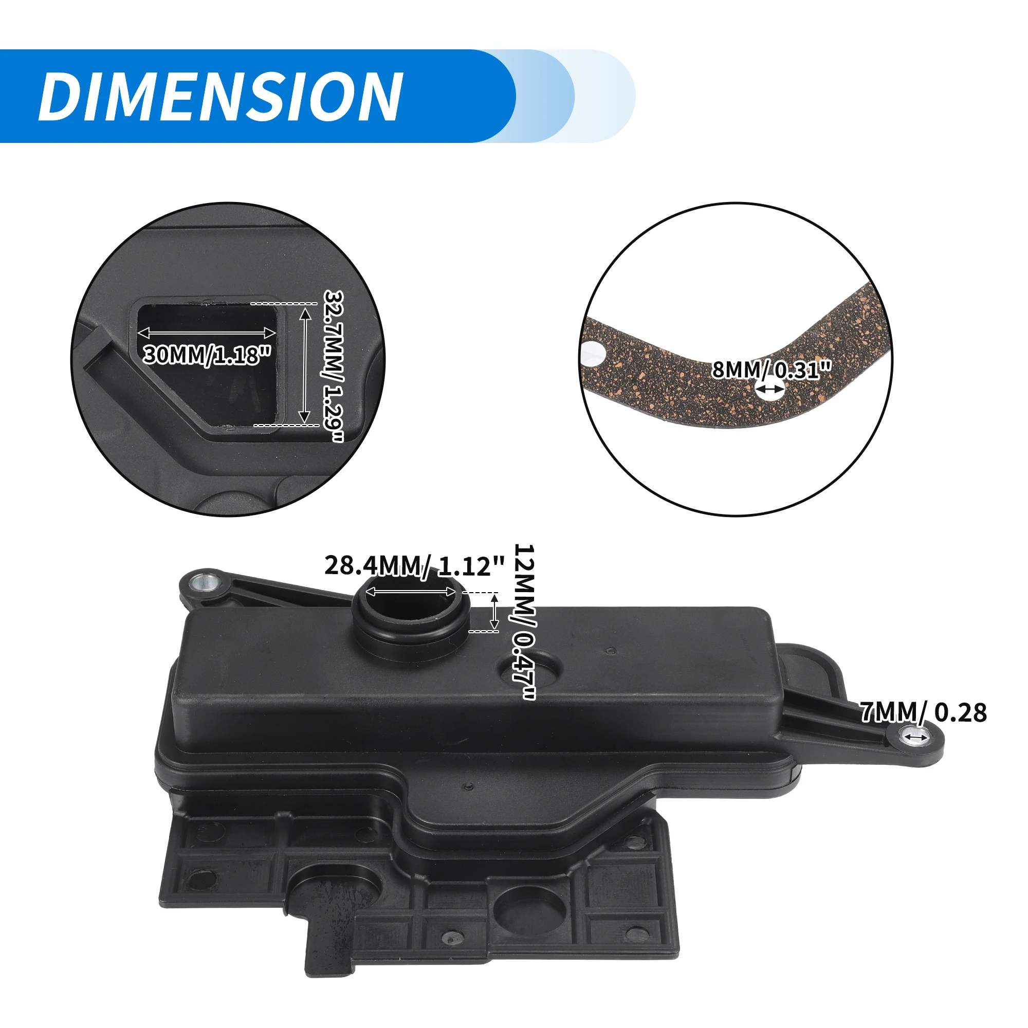 Automatic Transmission Filter Kit CVT Oil Cooler Filter Oil Pan Gasket Kit for Toyota Camry 2010-No.3533073010 UXCELL