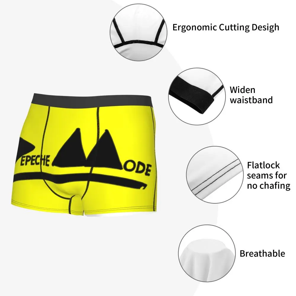 Custom Electronic Rock Depeche Cool Mode Boxers Shorts Men Briefs Underwear Cool Underpants