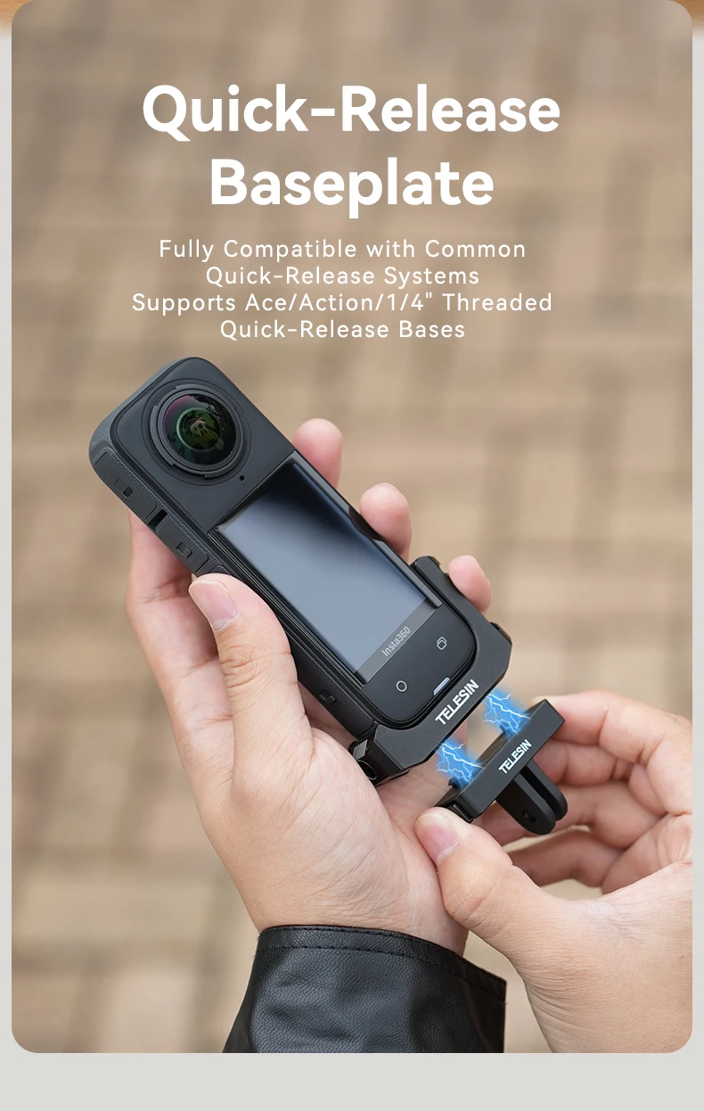 Expansion Adpater For X4 1/4 Adapter Cold shoe Adapter For X4 Action Camera Ac