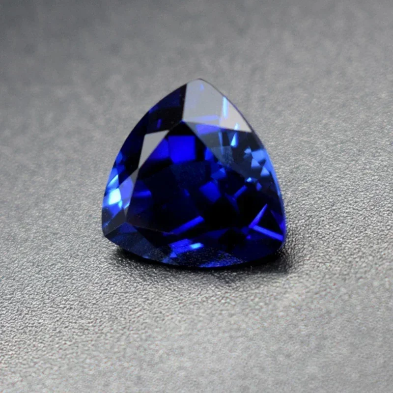 Blue Sapphire Loose Gemstone Jewelry DIY Gem Stone for Necklace Ring Perfect Circle DIY Inlaid