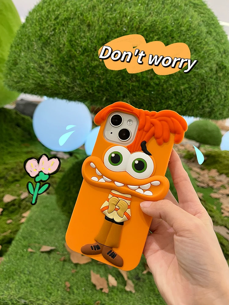 Cute 3D Cartoon Funny Animal Joy Soft Silicone Creative Phone Case For thumbnail 2