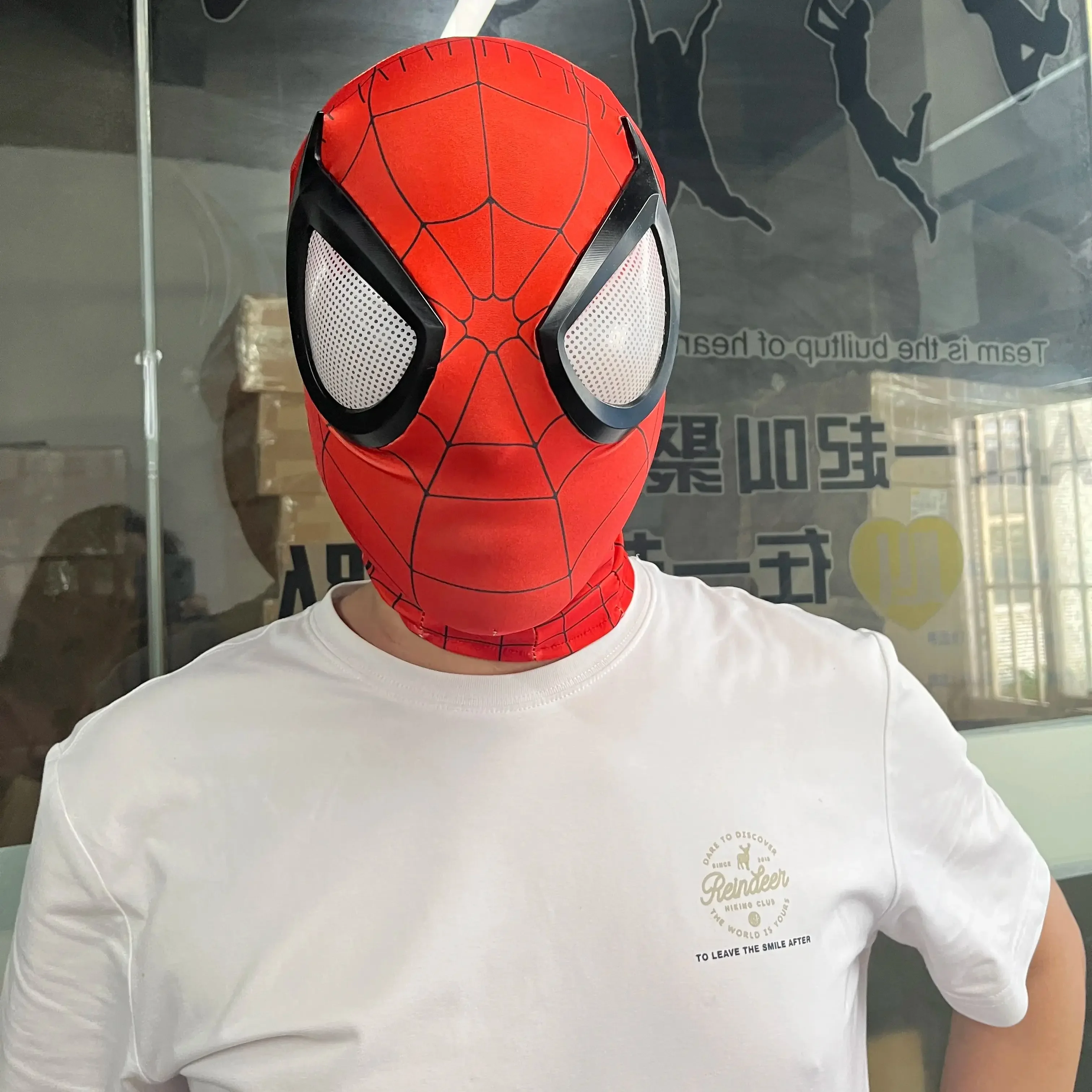 Marvel Superhero Spiderman Mask Con Occhi Grandi, Ultimate Spider-Man, Costumi Cosplay Di Halloween, Senza Guscio, Taglia Unica