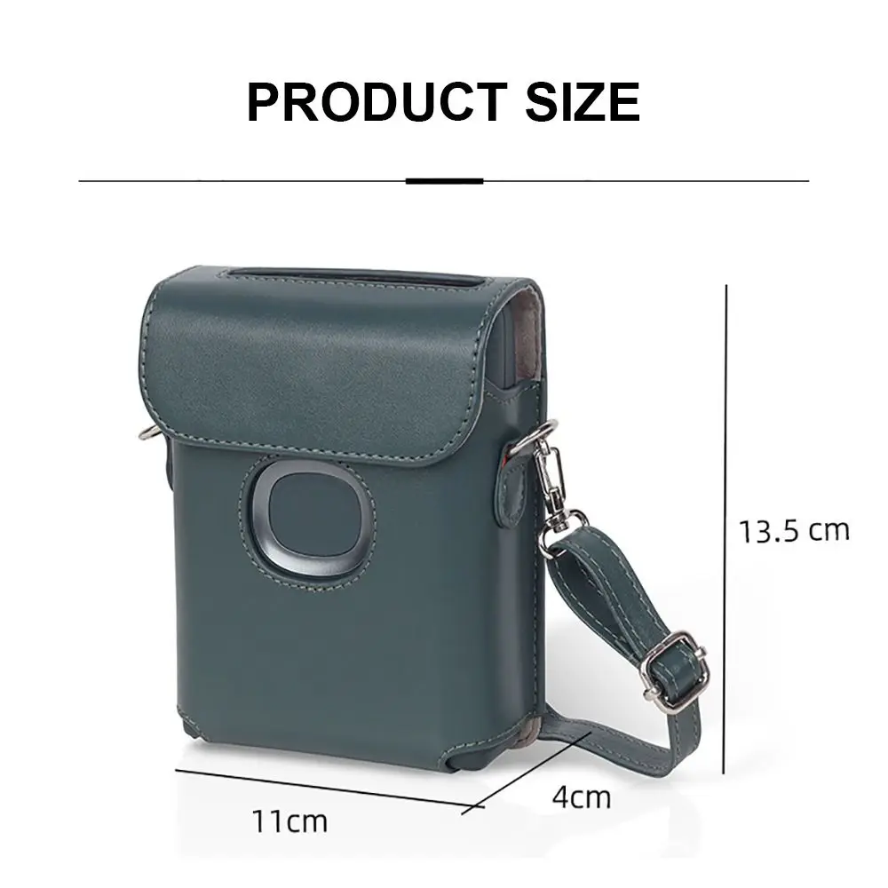 For Fujifilm Instax Square Link Printer Retro Leather Storage Bag Carrying Case Adjustable Strap Protective Cover SQ Link Pouch