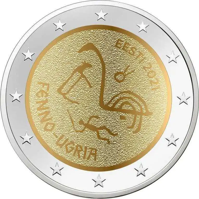 Estonia 2021 Moneta Commemorativa Finlandia-Ugal 2 Euro Unc Nuovo Di Zecca