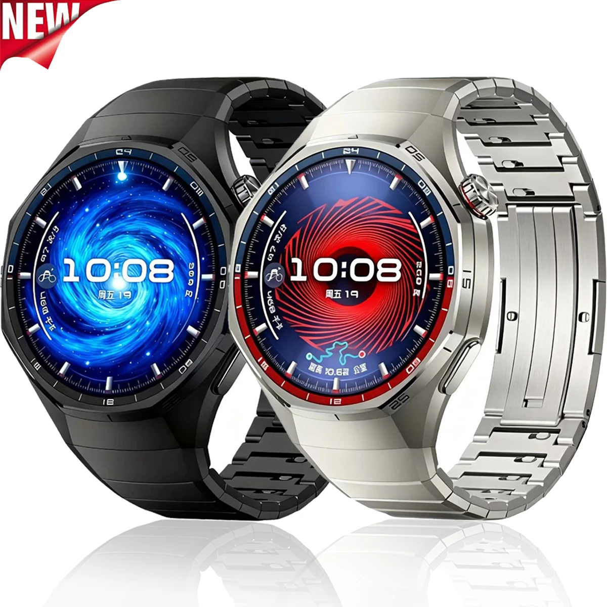 Luxury No-Gaps Titanium Quick Release Metal Bracelet Strap