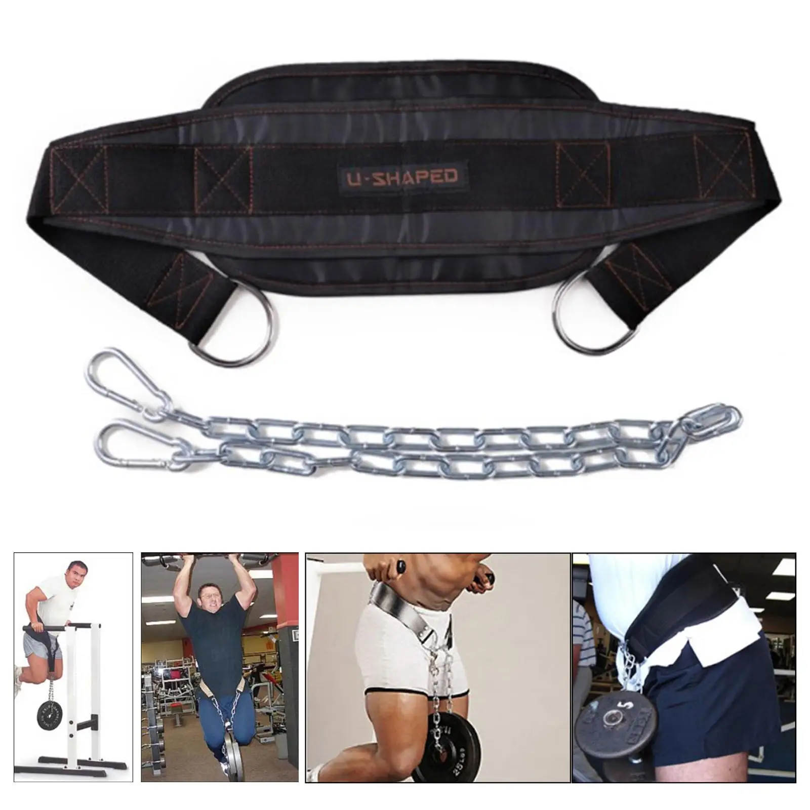 Dipping Pull Up Weight Belt With Chain Fitness Back Support Dips Ups Belt Band